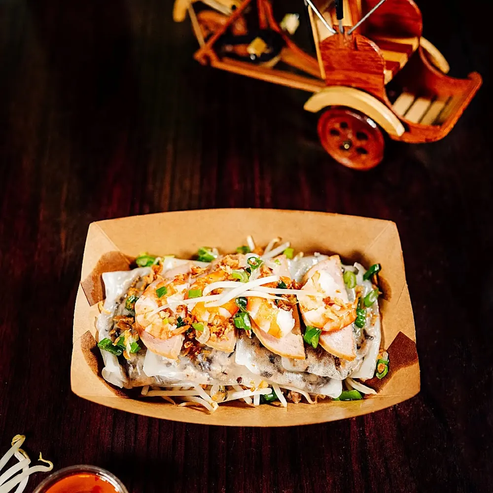 Crêpes de Riz Vietnamienne Bánh Cuốn Tôm Gà